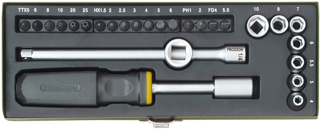Gola sada PROXXON 26-dielna 1/4" 23072