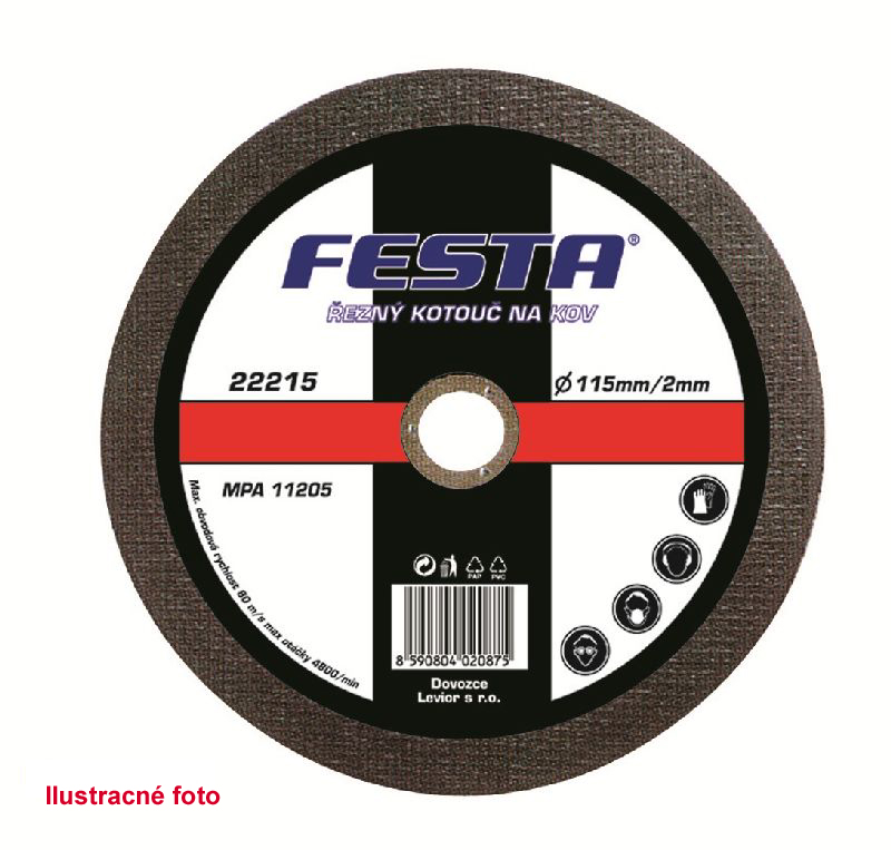 Rezný kotúč FESTA 125x1.6x22,2 mm