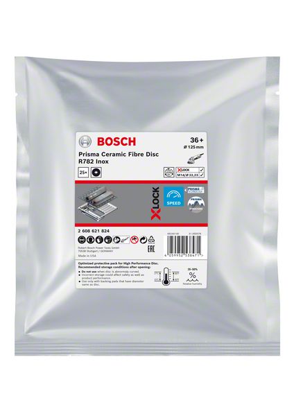Keramický fíbrový kotúč X-LOCK Prisma BOSCH 125mm R781 zr.36