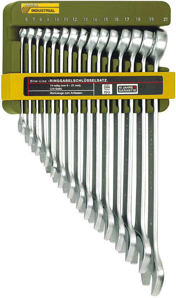 Sada očkoplochých kľúčov PROXXON Industrial 23821, 6 - 21 mm, 15-dielna