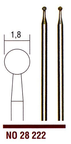 Diamantový hrot 1,8mm guľa PROXXON 28222