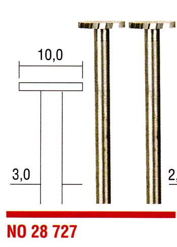 Stopkové frézy kotúč 10.0mm PROXXON 28727