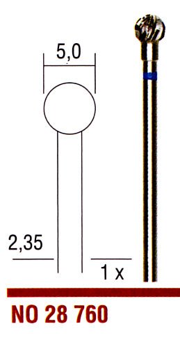 Tvrdokovová fréza 5.0mm guľa PROXXON 28760