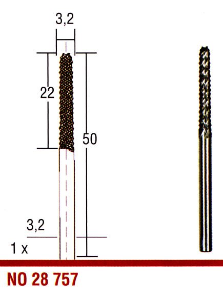 Frézovacia rašpľa 3,2mm PROXXON 28757
