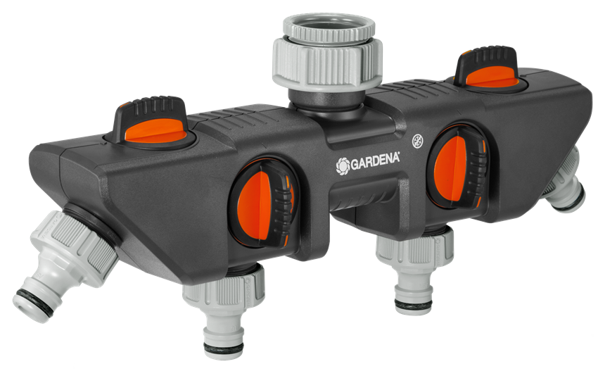 GARDENA Štvorcestný rozdeľovač vody