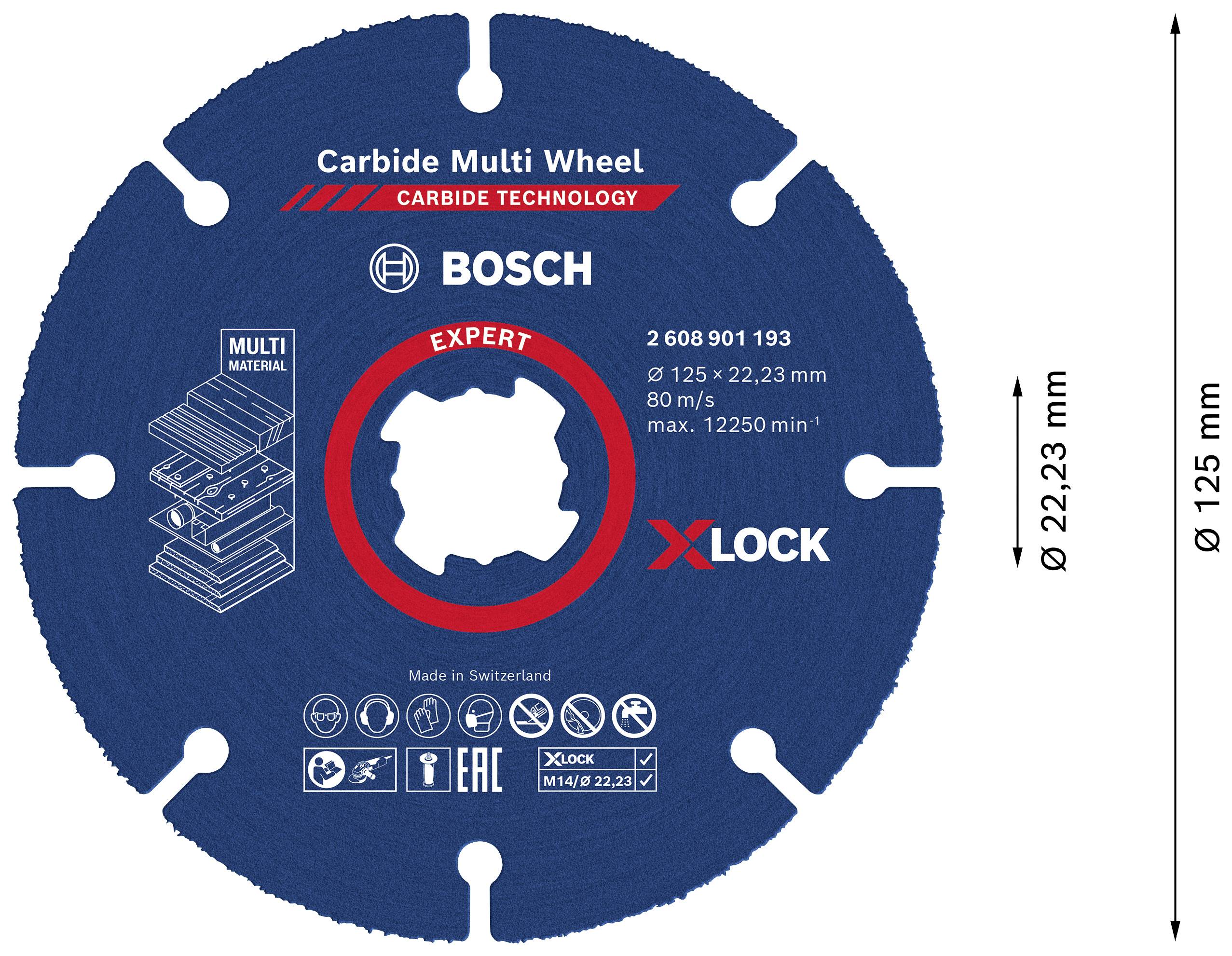 BOSCH X-LOCK Carbide Multi Wheel 125mm