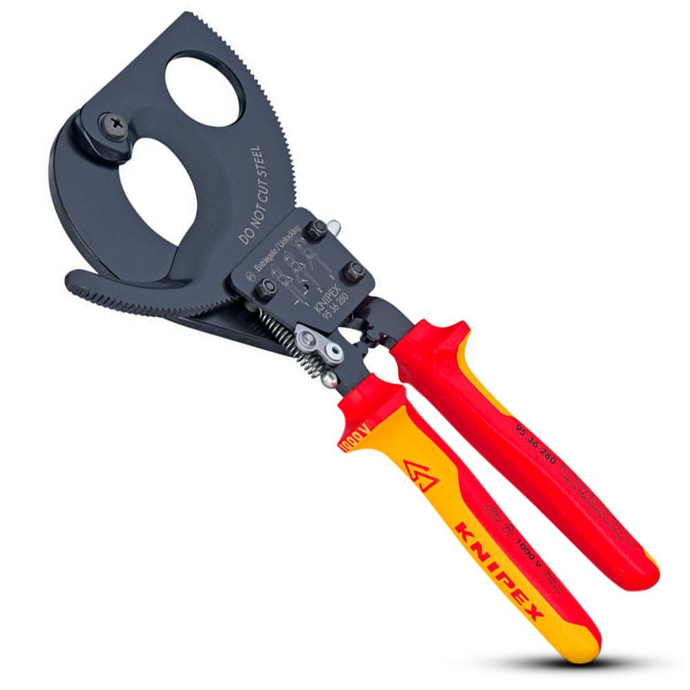 Kliešte na káble račnové Knipex 280 mm VDE 1000V 9536280