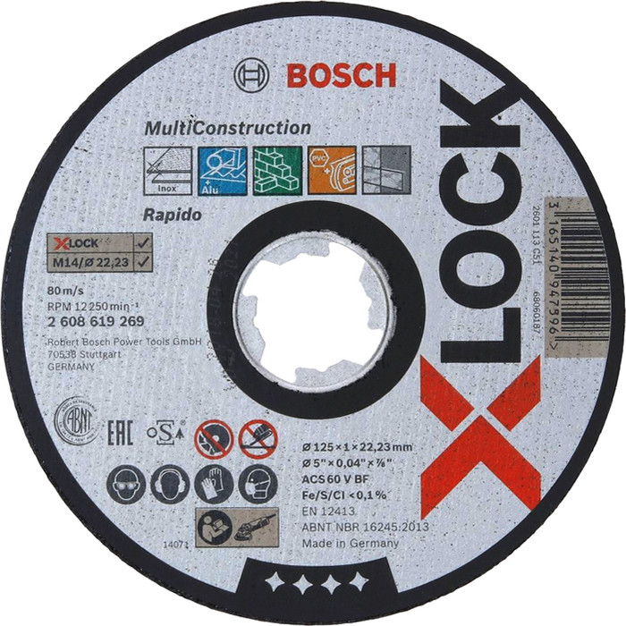 BOSCH X-LOCK Multi Material 125mm