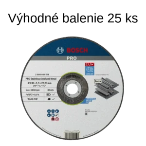 Rezný kotúč BOSCH PRO Inox and Metal 230x1.9 25ks