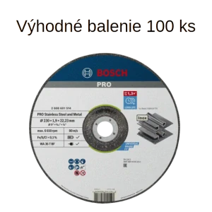 Rezný kotúč BOSCH PRO Inox and Metal 230x1.9 100ks