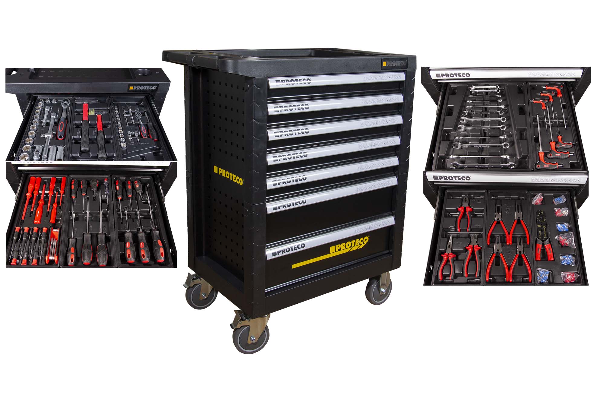 Dielenský vozík 7 zásuviek s 253 ks náradia