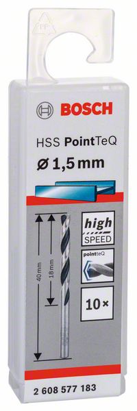 BOSCH HSS PointTeQ 1,5 mm 10ks