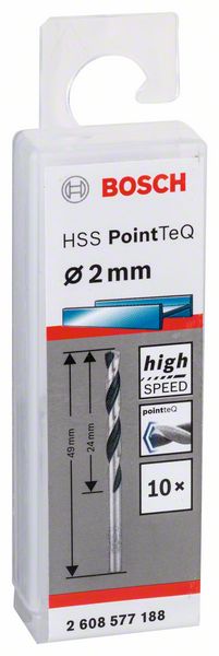 BOSCH HSS PointTeQ 2,0 mm 10ks