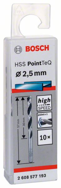 BOSCH HSS PointTeQ 2,5 mm 10ks