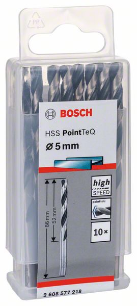 BOSCH HSS PointTeQ 5,0 mm 10ks