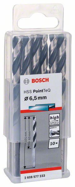 BOSCH HSS PointTeQ 6,5 mm 10ks