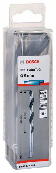 BOSCH HSS PointTeQ 9,0 mm 10ks