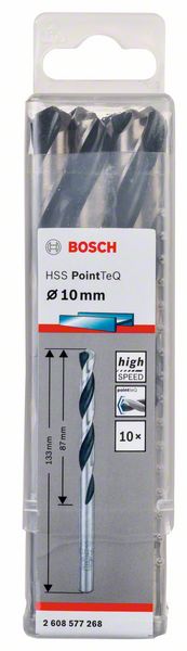 BOSCH HSS PointTeQ 10,0 mm 10ks
