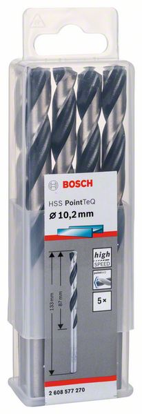 BOSCH HSS PointTeQ 10,2 mm 5ks