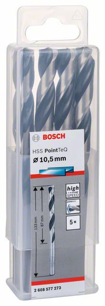 BOSCH HSS PointTeQ 10,5 mm 5ks
