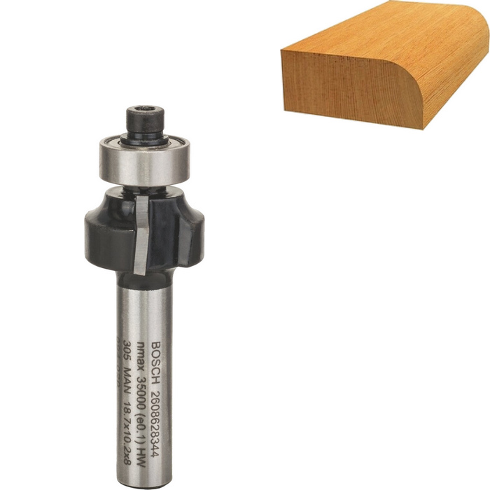 Zaobľovacia fréza BOSCH s vodiacim ložiskom, R 3 mm - 2608628344