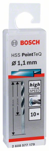 BOSCH HSS PointTeQ 1,1 mm 10ks
