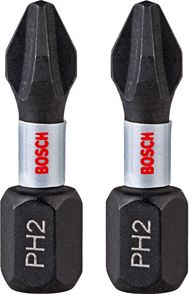 Skrutkovací hrot BOSCH Impact Control PH2, L 25 mm 2 ks