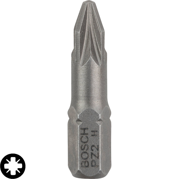 Skrutkovací hrot BOSCH Extra Hard PZ2, L 25 mm