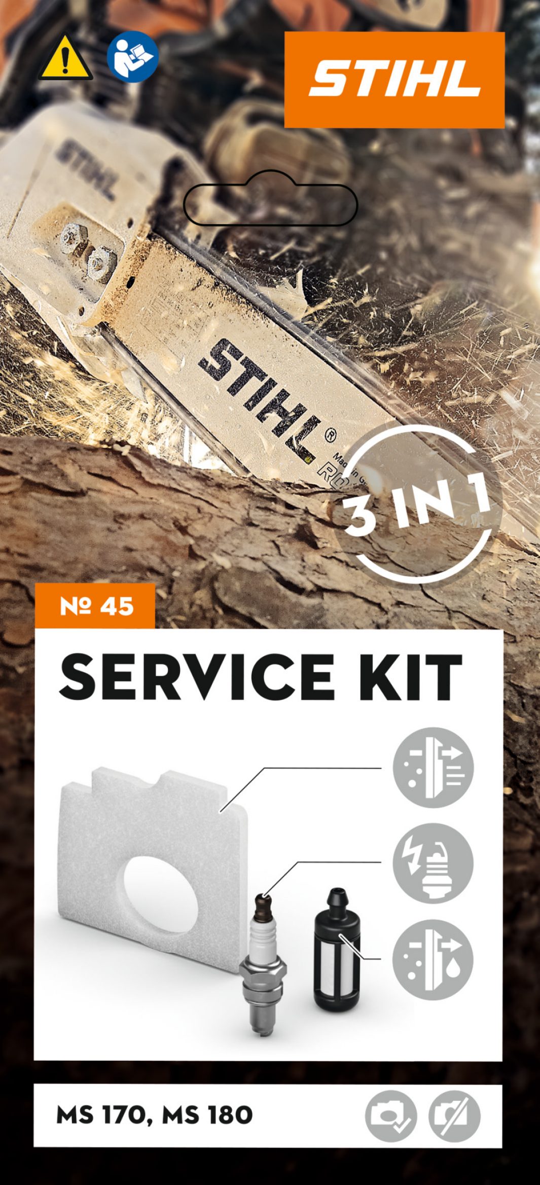 Servisná sada No 45 STIHL MS 170, MS 180 (2-MIX)