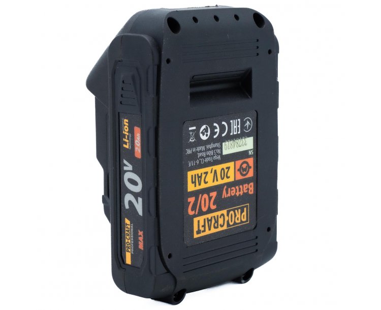 Akumulátor PROCRAFT 20V Li-ion, 2,0 Ah 