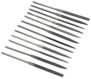 Sada jemných pilníkov bez rukoväte, 12-dielna