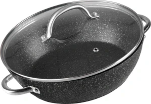Hrniec- pekáč MagicHome, 26cm, 2,8 lit., s pokrievkou, Black Marble Line
