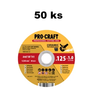 Rezný kotúč PROCRAFT ceramic 125x1,0mm 50 ks