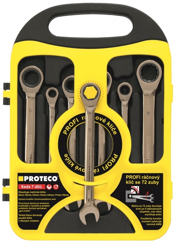 Sada račňových kľúčov 7-dielna