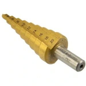 Vrták stupňovitý 4-20 mm do plechu, krok 2mm, TiN