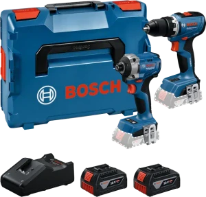 BOSCH sada náradia 2 ks 18 V náradia: GSR + GDR + 2× GBA 5.0 Ah + GAL 18V-40