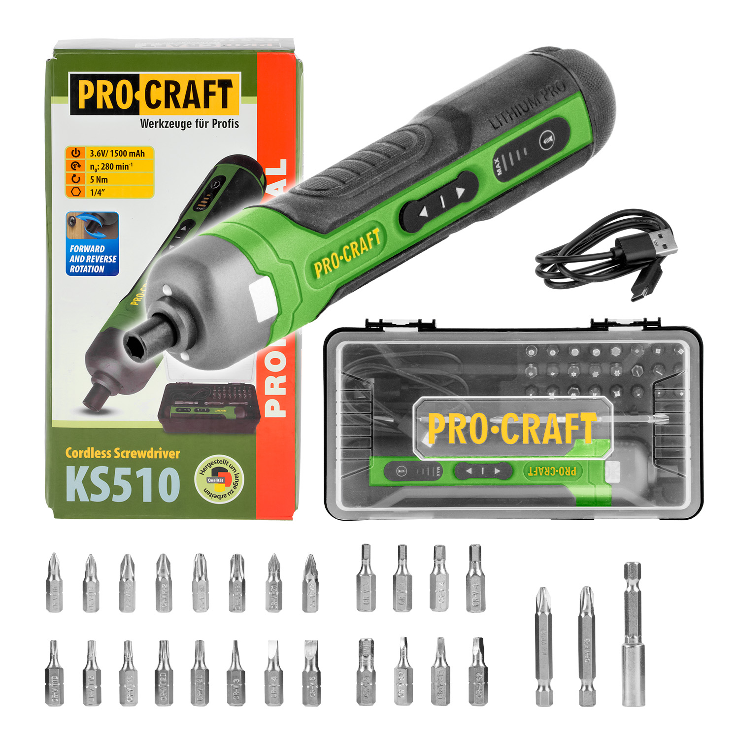 Aku skrutkovač PROCRAFT KS510