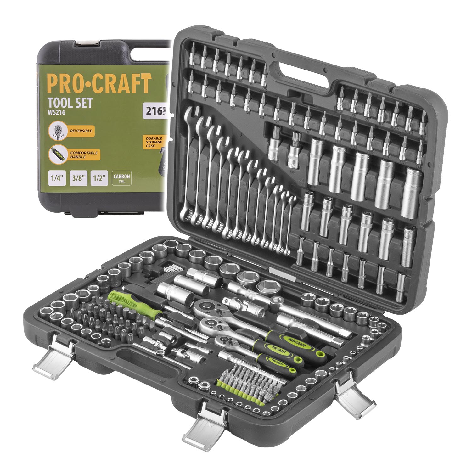 Gola sada 1/4", 3/8", 1/2" PROCRAFT 216 dielna
