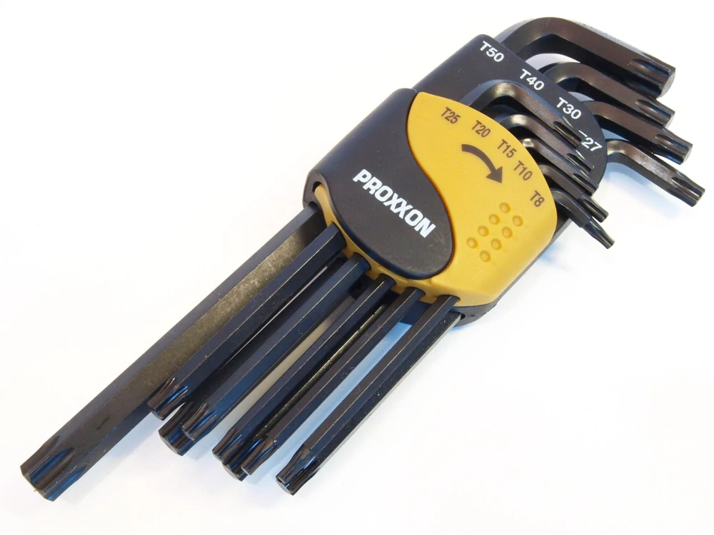 Proxxon 23944 sada L klúčov TORX 9-dielna