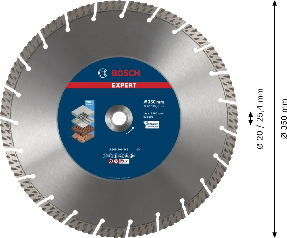 BOSCH EXPERT Multi Material 350x20/25,40