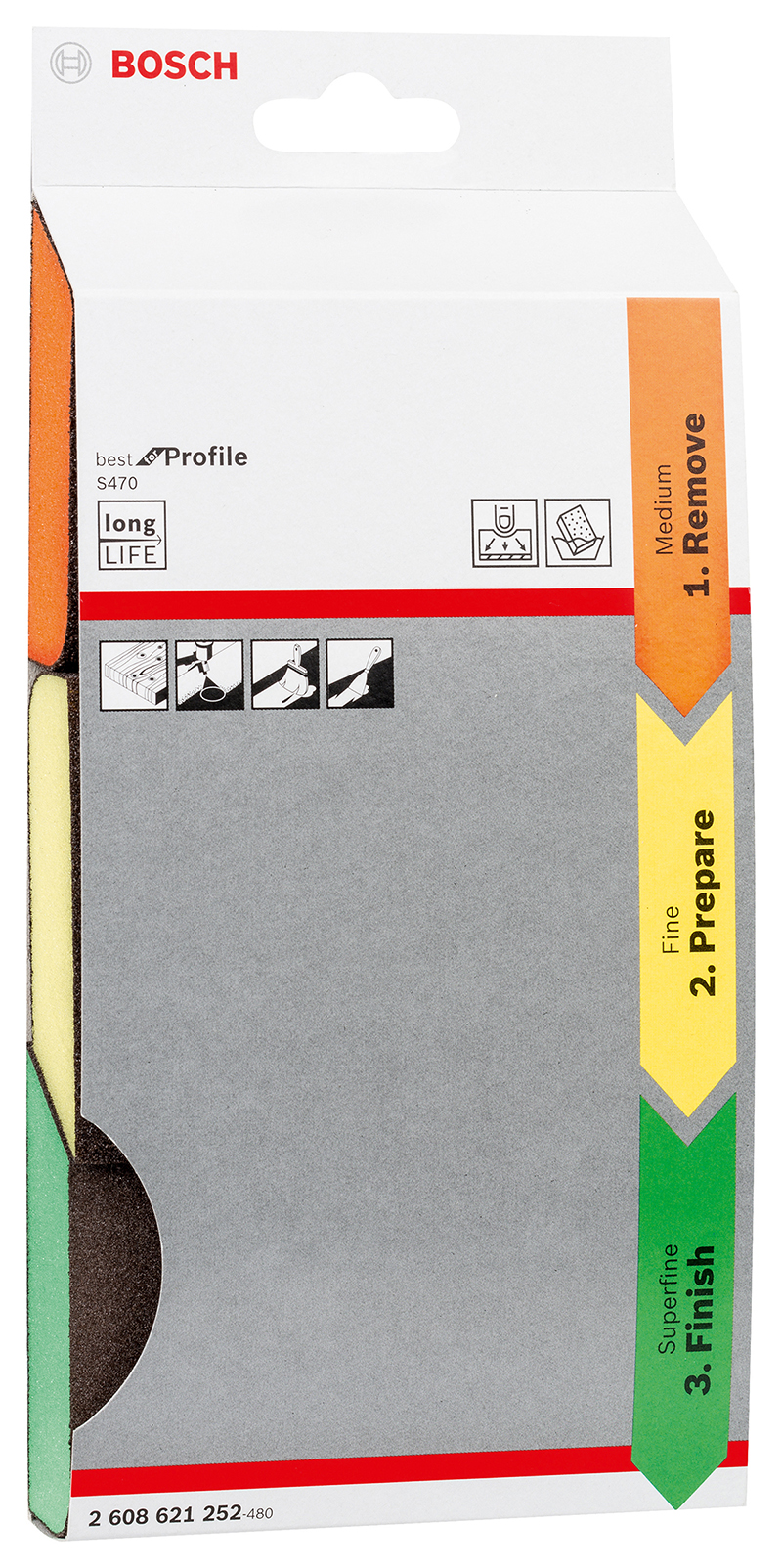 Sada brúsnych hubiek BOSCH S470
