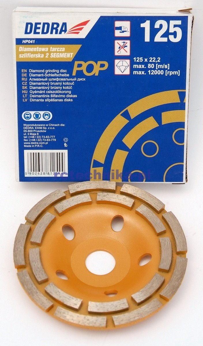 Brúsny diamantový kotúč 125 mm DEDRA HP041