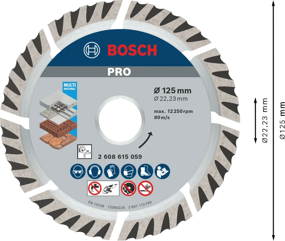 Diamantový kotúč BOSCH PRO Multi Material 125mm