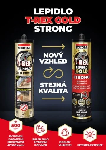 SOUDAL T-REX GOLD POWER vysokopevnostné lepidlo 290ml