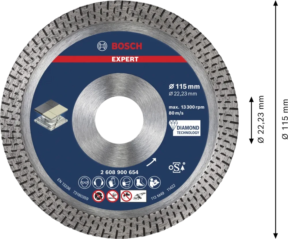 BOSCH Best for Hard Ceramic 115x22mm