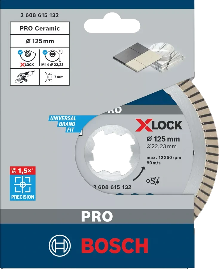 BOSCH X-LOCK Best for Ceramic ExtraClean Turbo 125mm