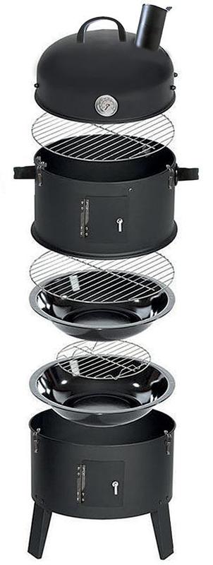 BBQ smoker 3v1 - 44x78 cm