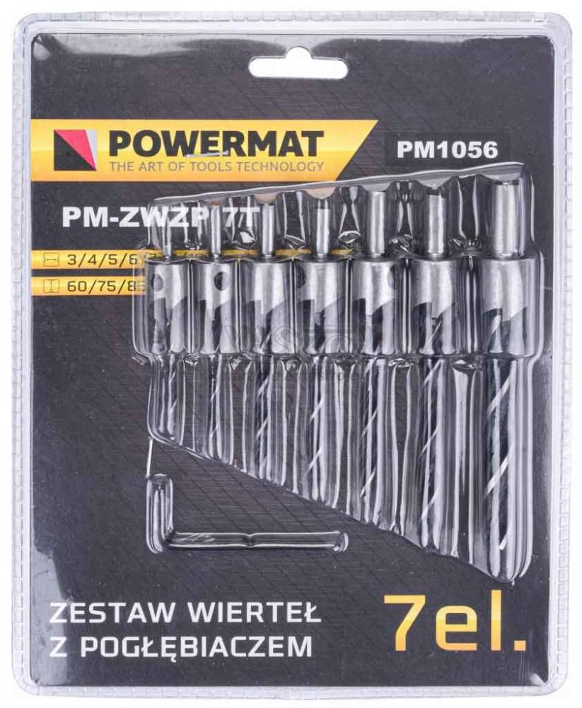 Sada záhlbnikov do dreva s vrtákmi 7-dielna