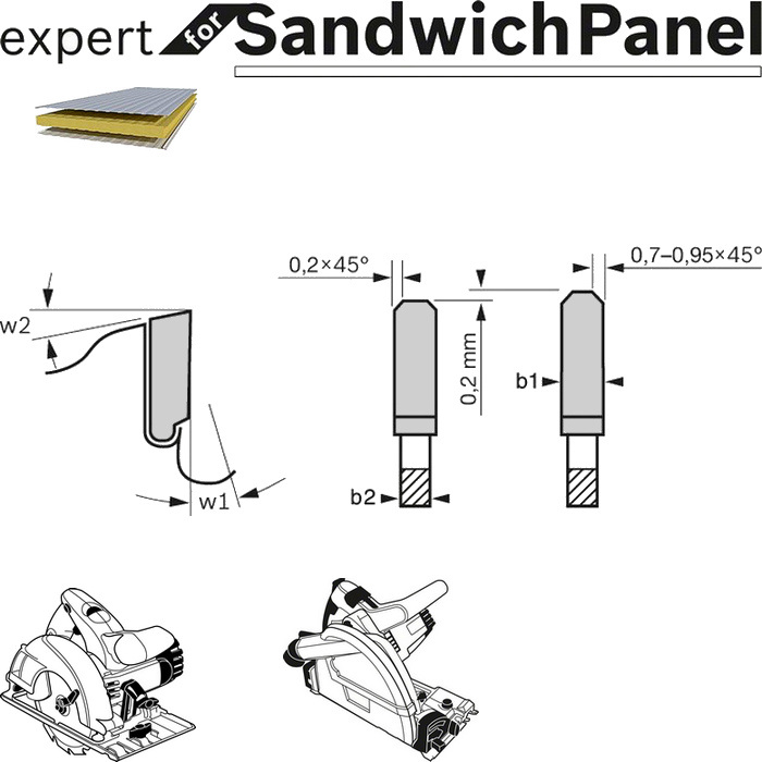 BOSCH Expert for Sandwich Panel 160x2,0/1,6x20 30z