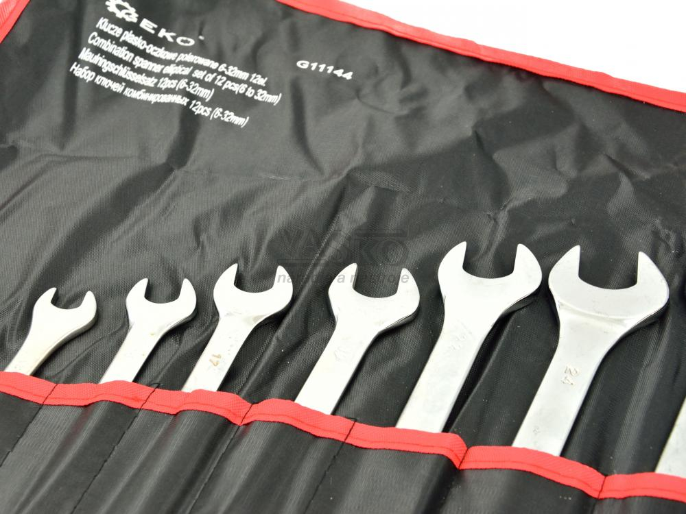 Sada očkoplochých kľúčov 12-dielna CrV